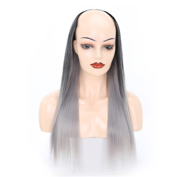Wig Half Headgear Long Straight Hair U-Shaped Wig Headgear, 1.US-1B# Black, 2.US-1BT0906 #, 3. Black Gradient Sapphire Blue, 4.US-2# Natural Black, 5.US-4# Brown Black, 6.US-4H27#, 7.US-4M30# Linen, 8.US-4M33# Chestnut Color, 9.US-8#, 10.US-8H613#     ...