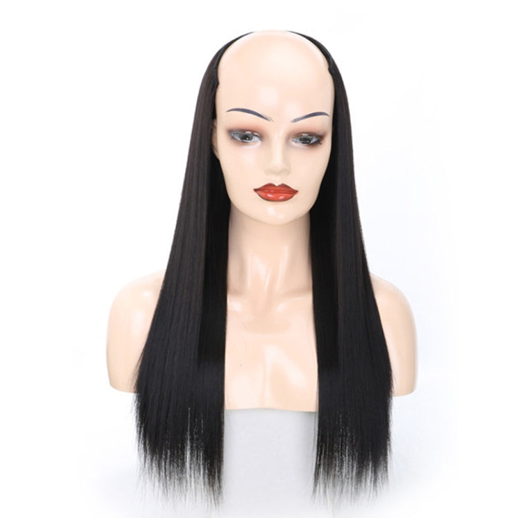 Wig Half Headgear Long Straight Hair U-Shaped Wig Headgear, 1.US-1B# Black, 2.US-1BT0906 #, 3. Black Gradient Sapphire Blue, 4.US-2# Natural Black, 5.US-4# Brown Black, 6.US-4H27#, 7.US-4M30# Linen, 8.US-4M33# Chestnut Color, 9.US-8#, 10.US-8H613#     ...