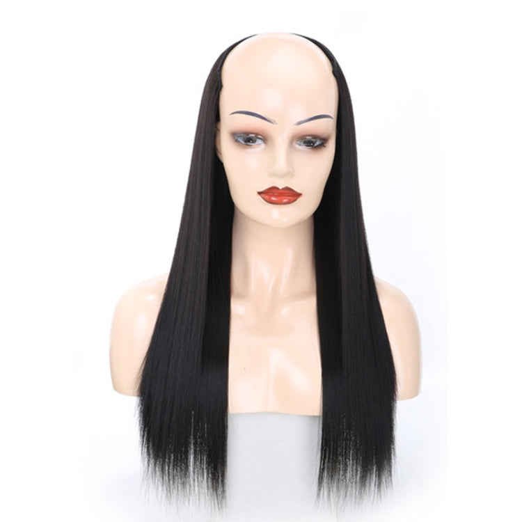 Wig Half Headgear Long Straight Hair U-Shaped Wig Headgear, 1.US-1B# Black, 2.US-1BT0906 #, 3. Black Gradient Sapphire Blue, 4.US-2# Natural Black, 5.US-4# Brown Black, 6.US-4H27#, 7.US-4M30# Linen, 8.US-4M33# Chestnut Color, 9.US-8#, 10.US-8H613#     ...