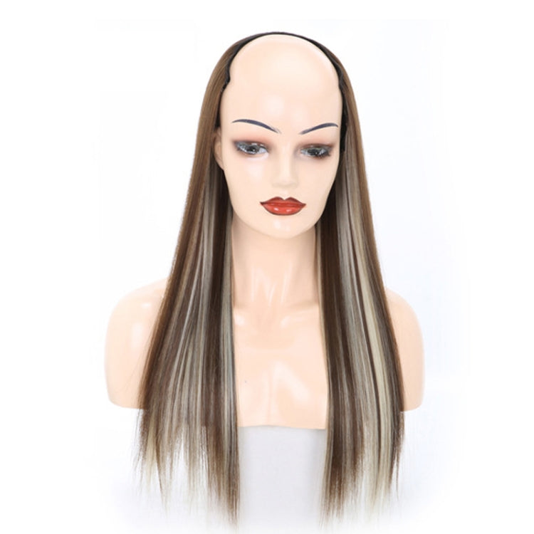 Wig Half Headgear Long Straight Hair U-Shaped Wig Headgear, 1.US-1B# Black, 2.US-1BT0906 #, 3. Black Gradient Sapphire Blue, 4.US-2# Natural Black, 5.US-4# Brown Black, 6.US-4H27#, 7.US-4M30# Linen, 8.US-4M33# Chestnut Color, 9.US-8#, 10.US-8H613#     ...