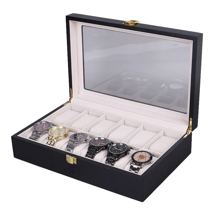 Wooden Baking Paint Watch Box Jewelry Storage Display Box, 2-bit Spray Paint, 3-bit Spray Paint, 5-bit Paint, 6-bit Paint, 10-bit Paint, 12-bit Paint, 20-bit Paint, 6+3 Double-layer Paint, 24-bit Paint, 06 Black + Rice Matte, 10-bit Black + Rice Matte ...