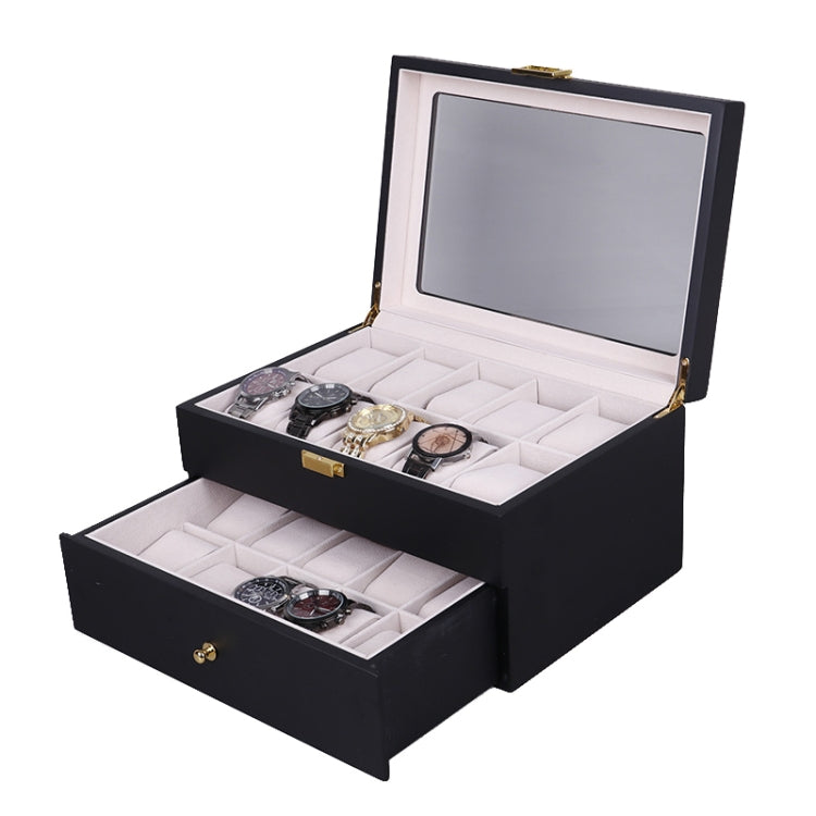 Wooden Baking Paint Watch Box Jewelry Storage Display Box, 2-bit Spray Paint, 3-bit Spray Paint, 5-bit Paint, 6-bit Paint, 10-bit Paint, 12-bit Paint, 20-bit Paint, 6+3 Double-layer Paint, 24-bit Paint, 06 Black + Rice Matte, 10-bit Black + Rice Matte ...