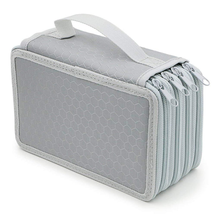 Solid Color Square Four-Layer Pencil Case Sketch Colorful Pencil Case With 72 Holes, Four-Layer