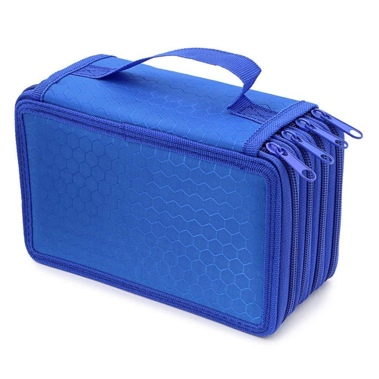 Solid Color Square Four-Layer Pencil Case Sketch Colorful Pencil Case With 72 Holes, Four-Layer