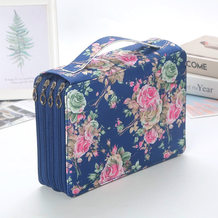 252 Holes Art Sketching Brush Colorful Lead Storage Large Capacity Portable Pencil Case, Blue, Pink, Green, Beige