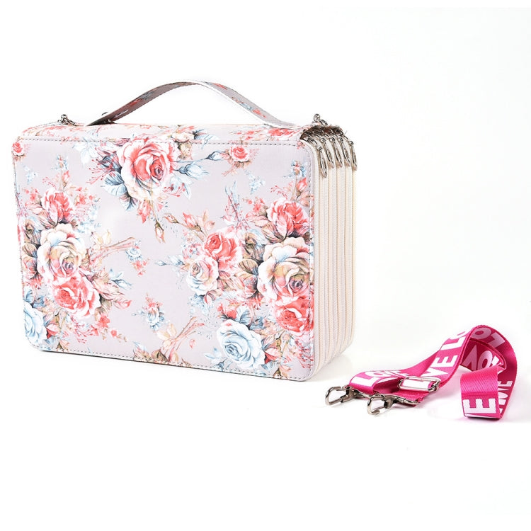 252 Holes Art Sketching Brush Colorful Lead Storage Large Capacity Portable Pencil Case, Blue, Pink, Green, Beige