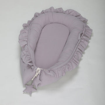 Lace Cotton Baby Uterus Bionic Bed Portable Newborn Bed Mat, Pink, Beige, Gray, Blue-green