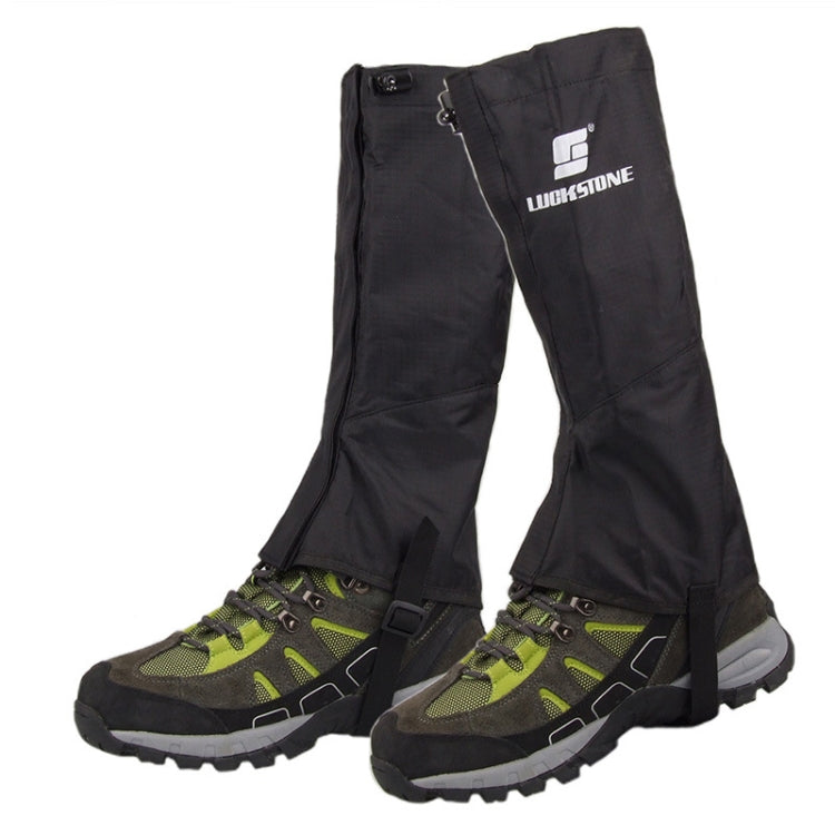 LUCKSTONE Mountaineering Hiking Wear-Resistant Waterproof Cover Lightweight Breathable Muddy Road Anti-Dirty Foot Cover, Foot Cover M  (Black)