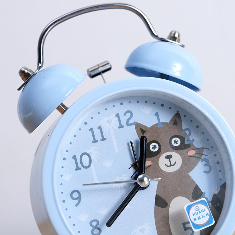 Cartoon Alarm Clock Ringing At The Bedside Of Students Metal Alarm Clock With Night Light, Color Random Deilvery, Cartoon Alarm Clock