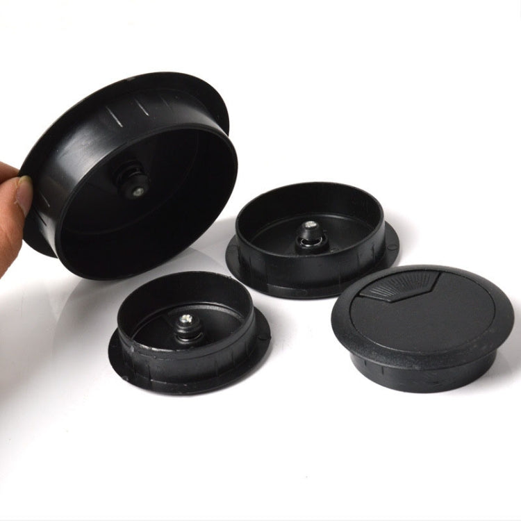ABS Plastic Round Cable Box Computer Desk Cable Hole Cover, Specification: 80mm (White), 50mm (Black), 50mm (White), 53mm (Black), 53mm (White), 60mm (White), 60mm (Black), 80mm (Black), 80mm (White)