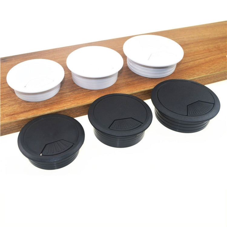 ABS Plastic Round Cable Box Computer Desk Cable Hole Cover, Specification: 80mm (White), 50mm (Black), 50mm (White), 53mm (Black), 53mm (White), 60mm (White), 60mm (Black), 80mm (Black), 80mm (White)