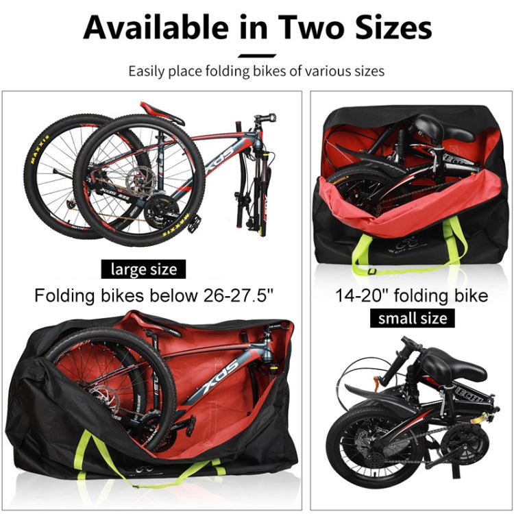 WEST BIKING Folding Bicycle Bag Bicycle Storage Bag, Small （Black）, Small （Green）, Large （Black）, Large （Green）