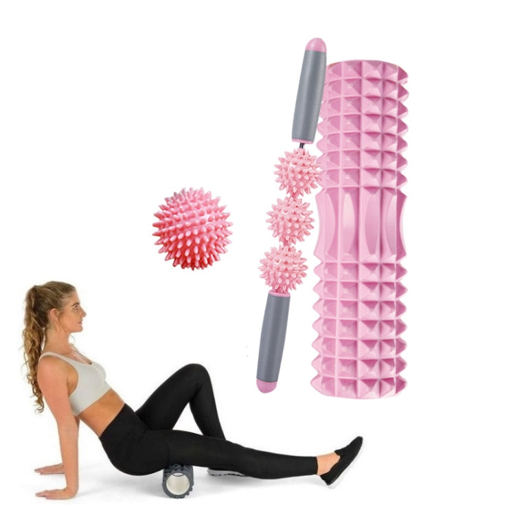 3 in 1 Eva Foam Roller Hollow Muscle Relaxation Roller Yoga Column Set, Length:, 33cm (Blue Crescent), 33cm (Pink Crescent ), 33cm  (Purple Crescent ), 45cm (Pink Crescent), 45cm (Purple Crescent ), 45cm (Blue Crescent), 45cm (Pink Wolf Tooth )        ...