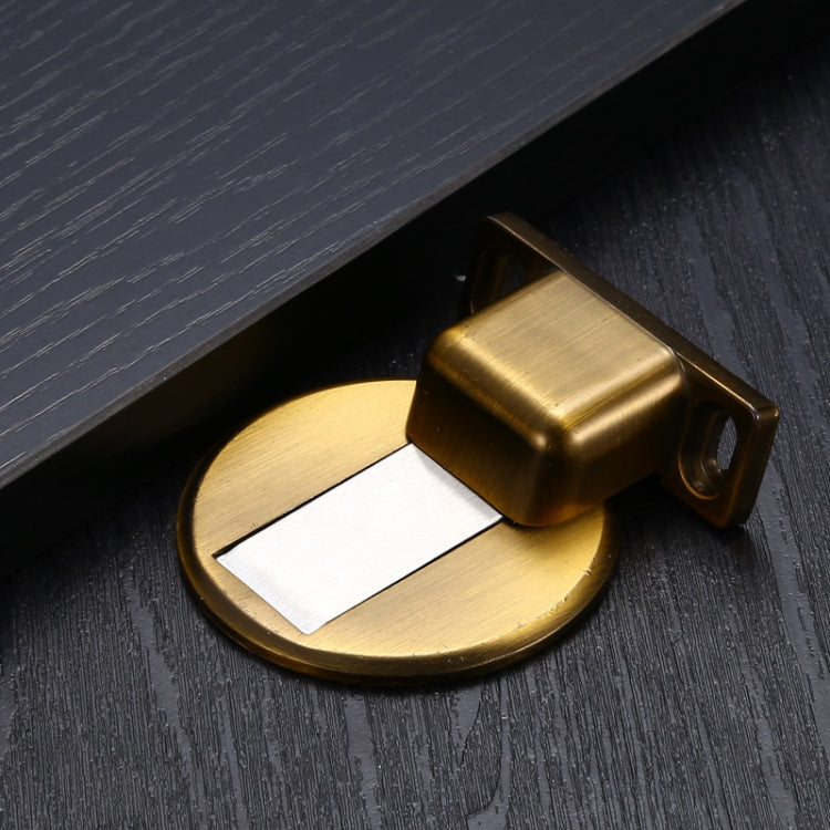 Zinc Alloy Non-Perforated Suction Silent Strong Magnetic Door Stopper, Red Ancient, Brushed Steel, Black, White, Yellow, Bright Gold, Bronze