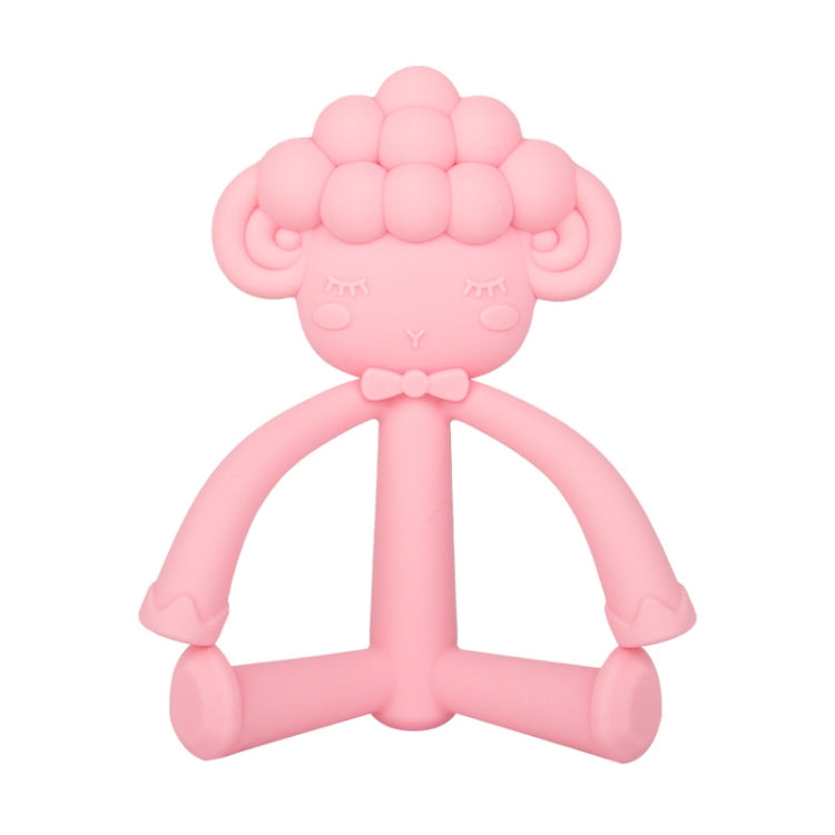 Three-Dimensional Cartoon Silicone Baby Teether Molar Rods Children Toys Maternal And Child Supplies, Gray Green, Beige, Light Coffee, Peach Powder, Scalper, Pink Sheep, Yellow Sheep, Coffee  Sheep, Green Sheep, Beige Sheep