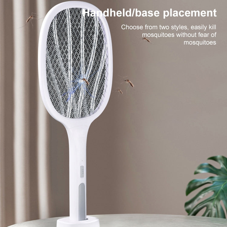 Electrical Mosquito Swatter Mosquito Killer Two-In-One USB Rechargeable Household Electrical Mosquito Swatter, LEDx6 Gray (Base Charging), LEDx6 Purple (Base Charging), LEDx10 Gray (Base Charging), LEDx10 Purple (Base Charging)