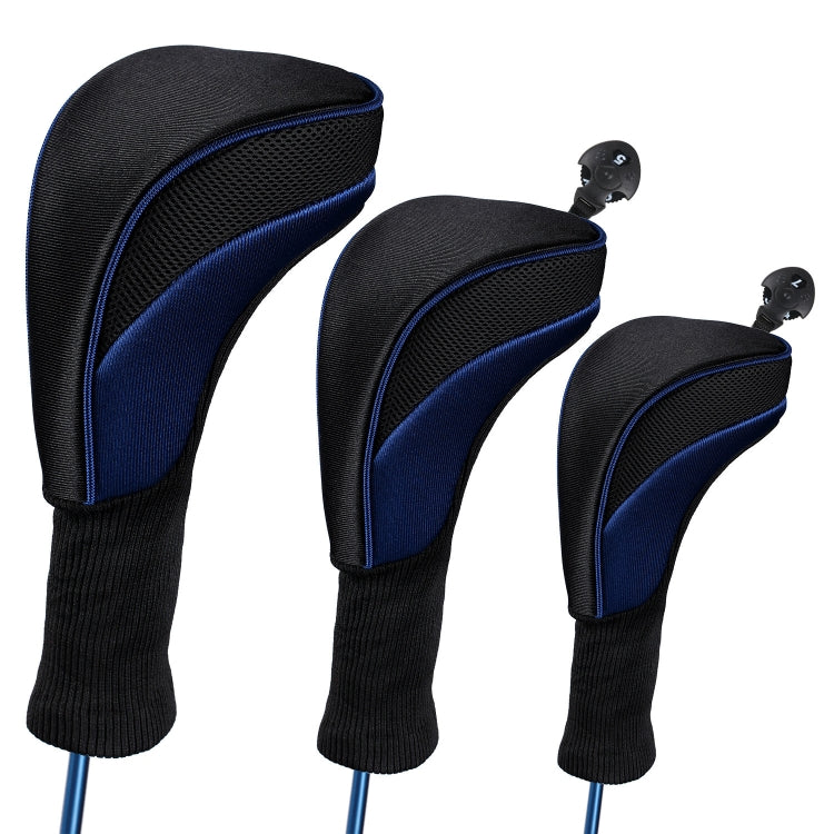 3 In 1 No.1 / No.3 / No.5 Clubs Protective Cover Golf Club Head Cover, HD-014 3 in 1 Red, HD-014 3 in 1 Blue, HD-014 3 in 1 Black