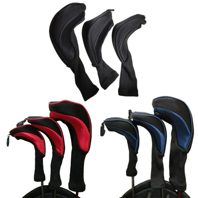 3 In 1 No.1 / No.3 / No.5 Clubs Protective Cover Golf Club Head Cover, HD-014 3 in 1 Red, HD-014 3 in 1 Blue, HD-014 3 in 1 Black