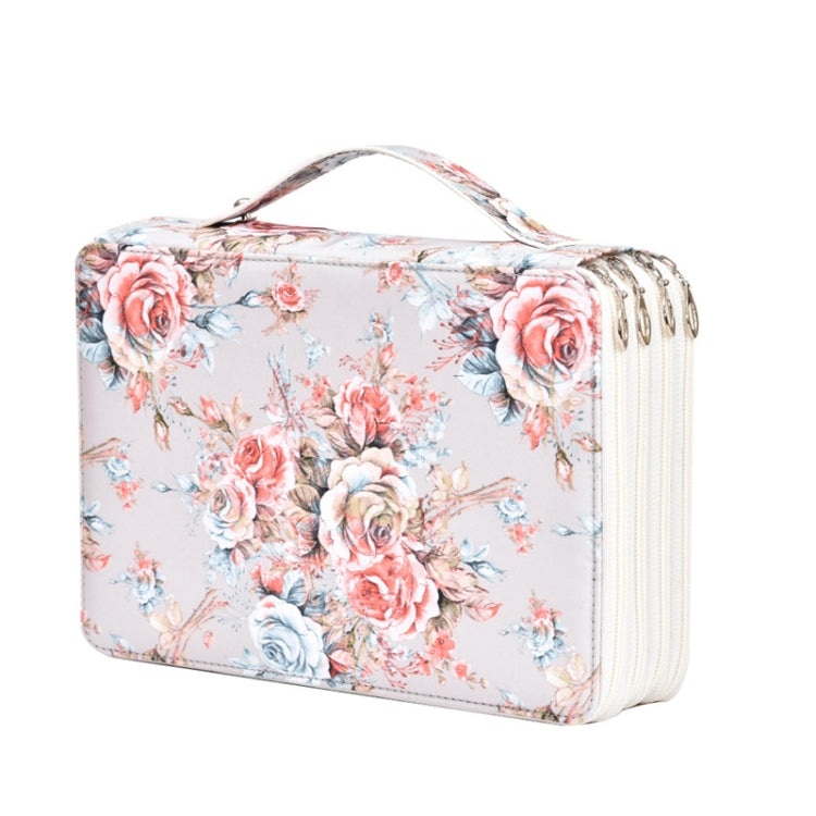 200 Hole Art Painting Pen Storage Bag Large-Capacity Crocodile Pattern PU Pencil Bag, Black, Purple, Brown, Sapphire, Gray, Khaki Rose, Blue Rose, Green Rose, Pink Rose, Rose Red, Lake Blue