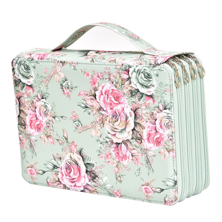 200 Hole Art Painting Pen Storage Bag Large-Capacity Crocodile Pattern PU Pencil Bag, Black, Purple, Brown, Sapphire, Gray, Khaki Rose, Blue Rose, Green Rose, Pink Rose, Rose Red, Lake Blue