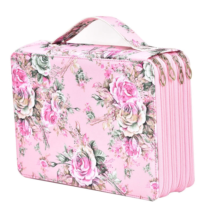 200 Hole Art Painting Pen Storage Bag Large-Capacity Crocodile Pattern PU Pencil Bag, Black, Purple, Brown, Sapphire, Gray, Khaki Rose, Blue Rose, Green Rose, Pink Rose, Rose Red, Lake Blue