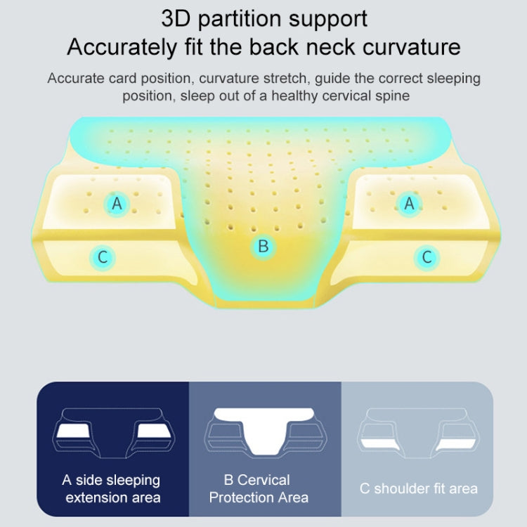 Butterfly Shape Memory Foam Snorked Pillow Slow Rebound Health Care Cervical Pillow, 50x30x10x6cm, 62x34x12x6cm