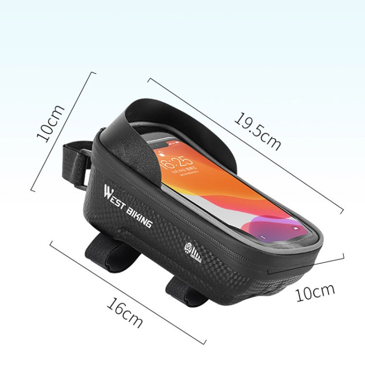 WEST BIKING YP0707235 Mountain Bike Front Beam Bag Waterproof Mobile Phone Bicycle Bag Hard Shell Reflective Bag Riding Equipment, YP0707235