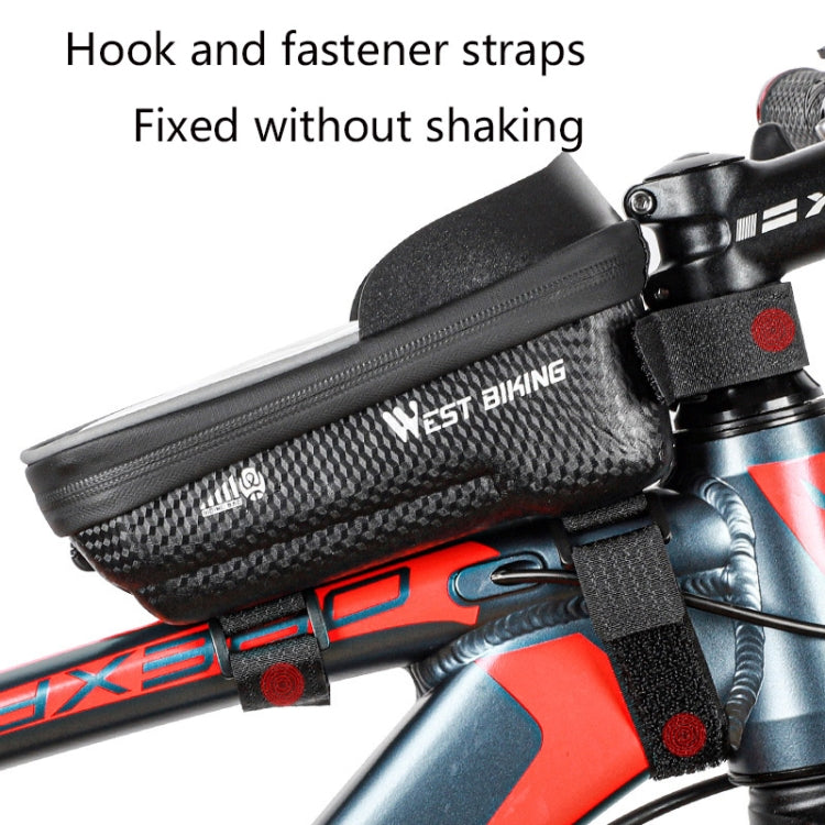 WEST BIKING YP0707235 Mountain Bike Front Beam Bag Waterproof Mobile Phone Bicycle Bag Hard Shell Reflective Bag Riding Equipment, YP0707235