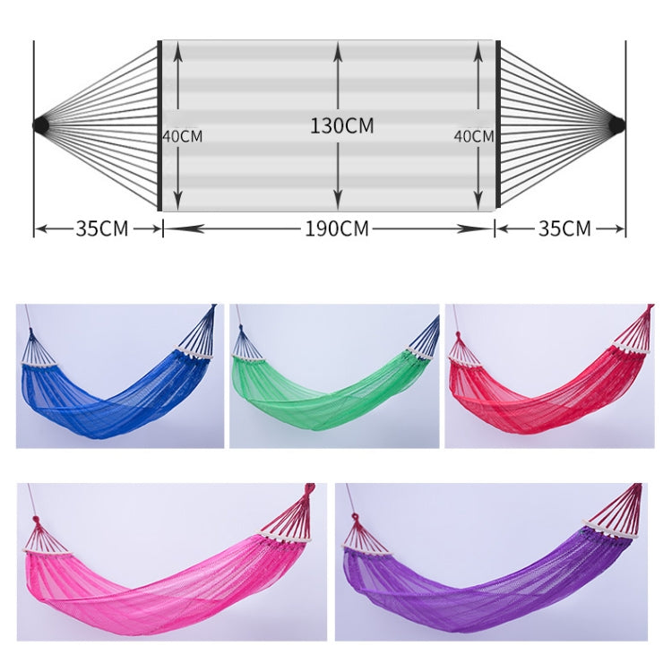 Bending Ice Silk Mesh Hammock Outdoor Hanging Bed Camping  Anti-Sidewall Hammock Swing, Size: 190x130 cm, (Green), 190x130cm(Red), (Pink), (Purple)