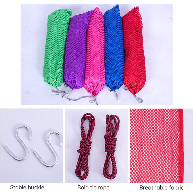 Bending Ice Silk Mesh Hammock Outdoor Hanging Bed Camping  Anti-Sidewall Hammock Swing, Size: 190x130 cm, (Green), 190x130cm(Red), (Pink), (Purple)