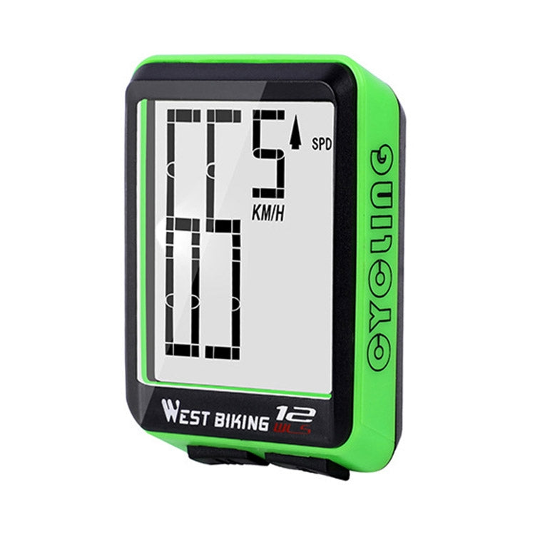 WEST BIKING Mountain Road Bike Wireless Big Character Table Big Screen Waterproof Night Light Speed Speedometer, Night Light Speed Speedometer(Green), Night Light Speed Speedometer(Black), Night Light Speed Speedometer(Red)                             ...