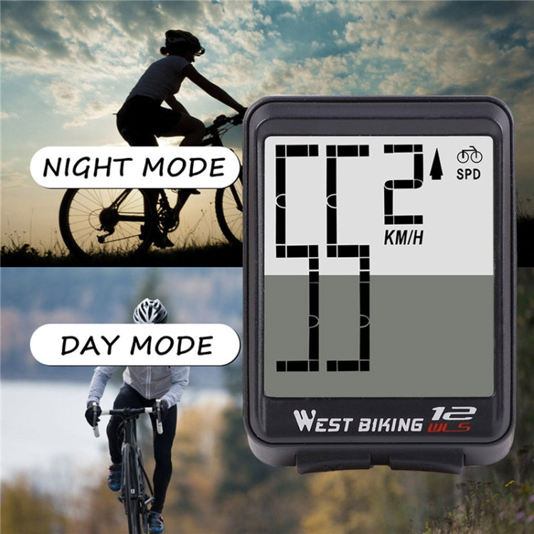 WEST BIKING Mountain Road Bike Wireless Big Character Table Big Screen Waterproof Night Light Speed Speedometer, Night Light Speed Speedometer(Green), Night Light Speed Speedometer(Black), Night Light Speed Speedometer(Red)                             ...