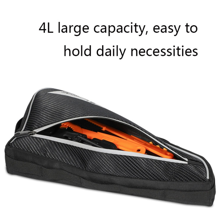 WEST BIKING  YP0707254 4L Bicycle Triangle Bag Mountain Bike Large Capacity Front Beam Reflective Waterproof Bag Riding Equipment, YP0707254