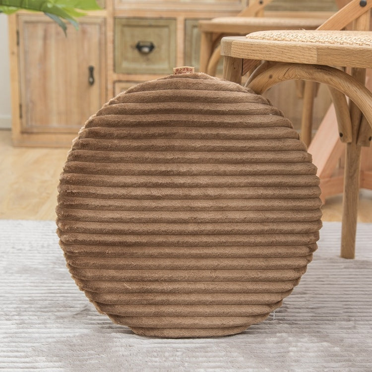 Flannel Round Cushion Dust Cover, Size: 40x40cm, Water Green, Leather Pink, Coffee Color, Cash, Deep Gray, Light Gray
