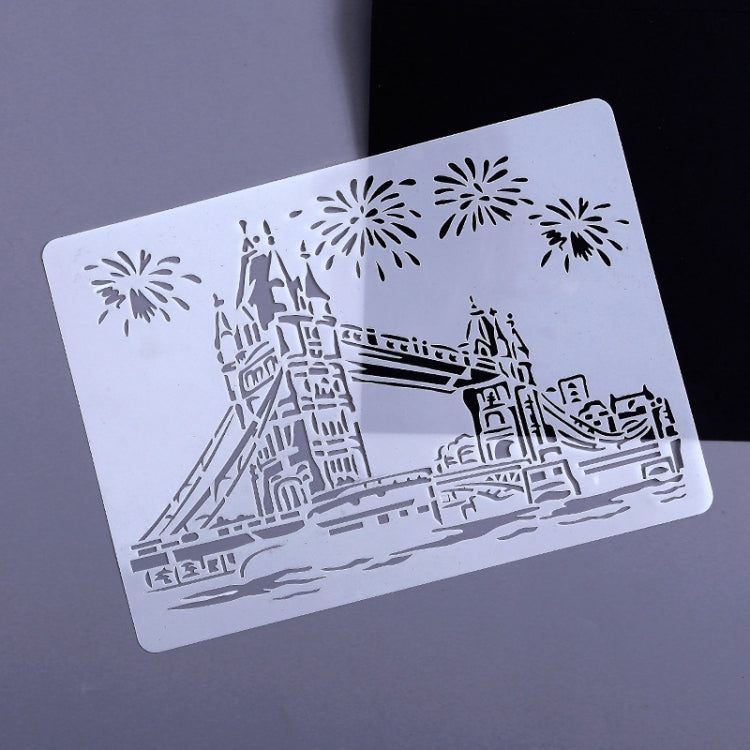 Painting Template Theme City A4 Label Template, Tower System (5pcs / Set), Sailing Line(5pcs / Set), 1 Paris Tower, 2 London Bridge, 3 Pisa Tower, 4 Big Ben, 5 Taj Mahal, 6 White House, 7 Castle, 8 Five-storied Pagoda, 9 Sydney, 10 Sailing Hotel