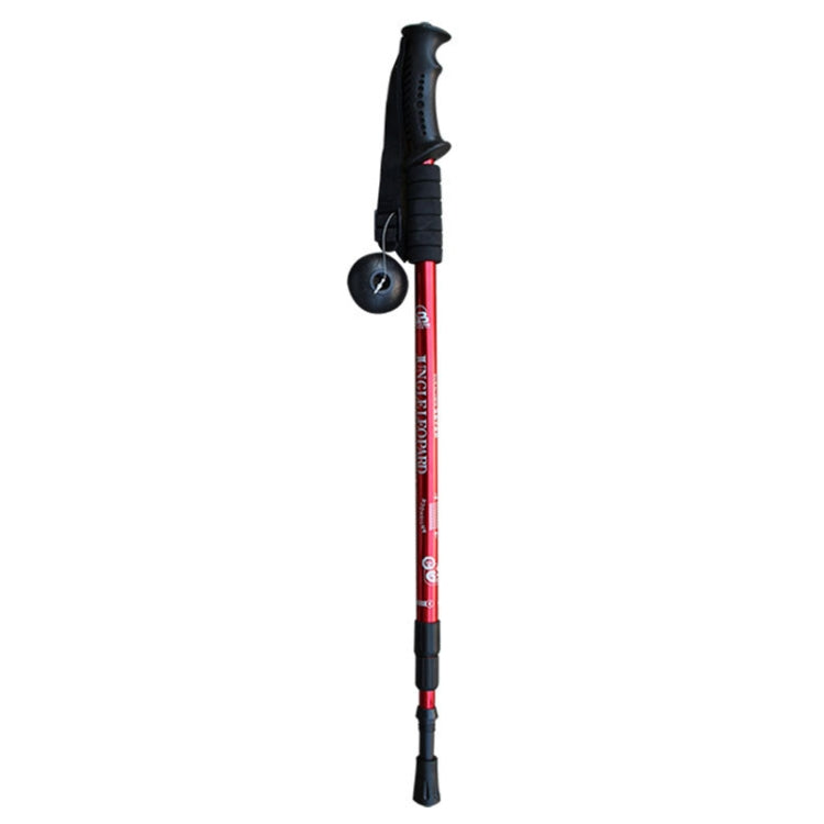 JUNGLELEOPARD 3-Section Straight Handle Aluminum Trekking Pole Multifunctional Walking Hand Crutches, Black#66-135cm, Silver White#66-135cm, Red#66-135cm, Blue#66-135cm