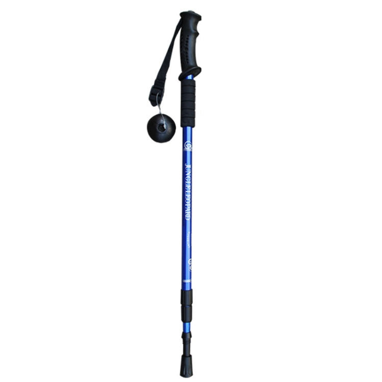JUNGLELEOPARD 3-Section Straight Handle Aluminum Trekking Pole Multifunctional Walking Hand Crutches, Black#66-135cm, Silver White#66-135cm, Red#66-135cm, Blue#66-135cm