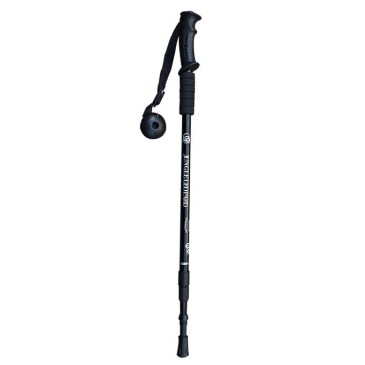 JUNGLELEOPARD 3-Section Straight Handle Aluminum Trekking Pole Multifunctional Walking Hand Crutches, Black#66-135cm, Silver White#66-135cm, Red#66-135cm, Blue#66-135cm