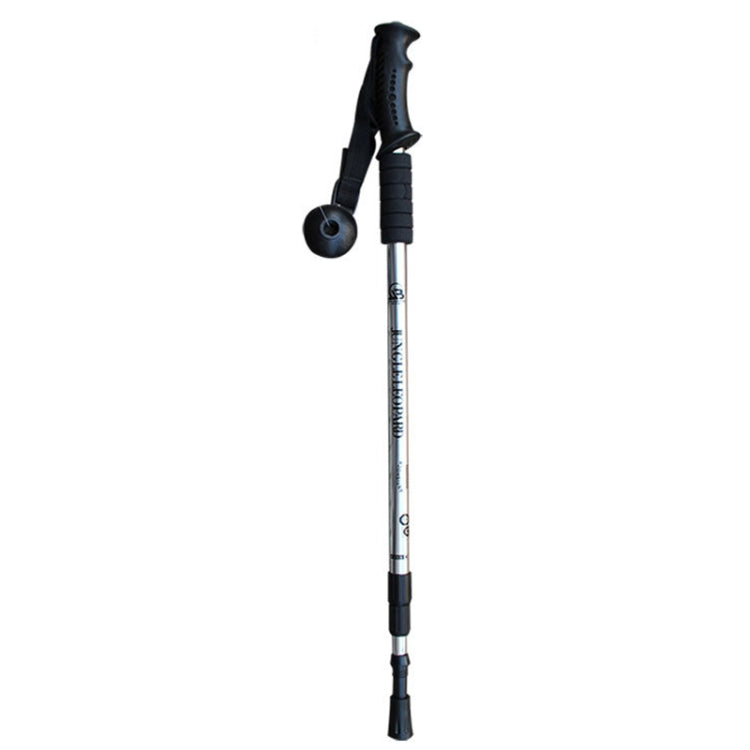 JUNGLELEOPARD 3-Section Straight Handle Aluminum Trekking Pole Multifunctional Walking Hand Crutches, Black#66-135cm, Silver White#66-135cm, Red#66-135cm, Blue#66-135cm