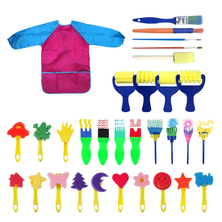 31 In 1 Painting Sponge Seal Early Education Art Graffiti Supplies For Children, 31 in 1/Yellow, 31 in 1/Red, 31 in 1/Blue