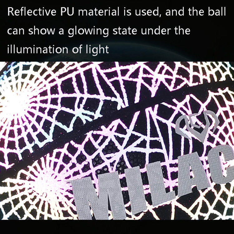 MILACHIC Number 7 Rainbow Reflective Cool Basketball, Gray 6736, Stripe 6734, Spider Pattern 6735