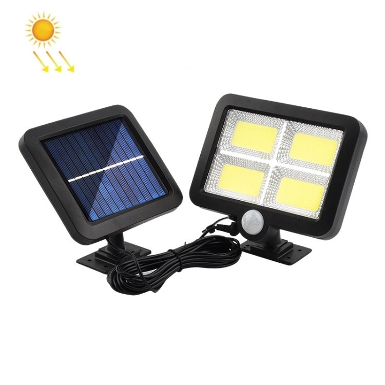 Solar Separated Wall Lamp Outdoor Courtyard Waterproof Human Body Induction Light, 128 COB