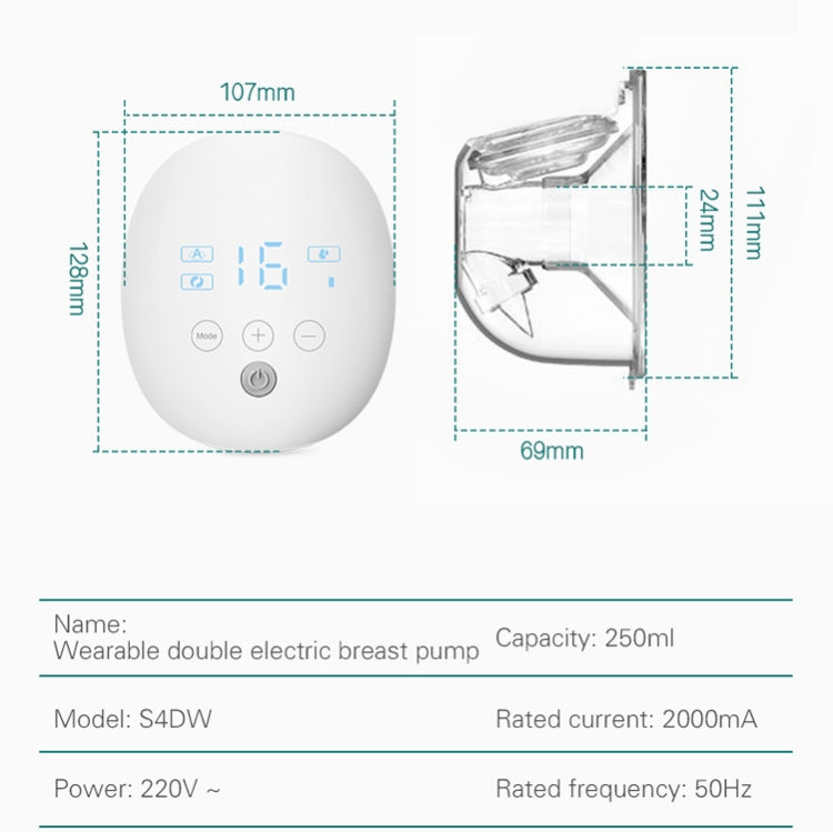 Wearable Automatic Breast Pump Massage Hands-free Invisible Wireless Large Suction Breast Pump, S4DW - English, S9 - English - Gray, S9 - English - Pink, S9 - English - Green, S10 - English - White Blue, S10 - English - Gray, S12 - English - White     ...