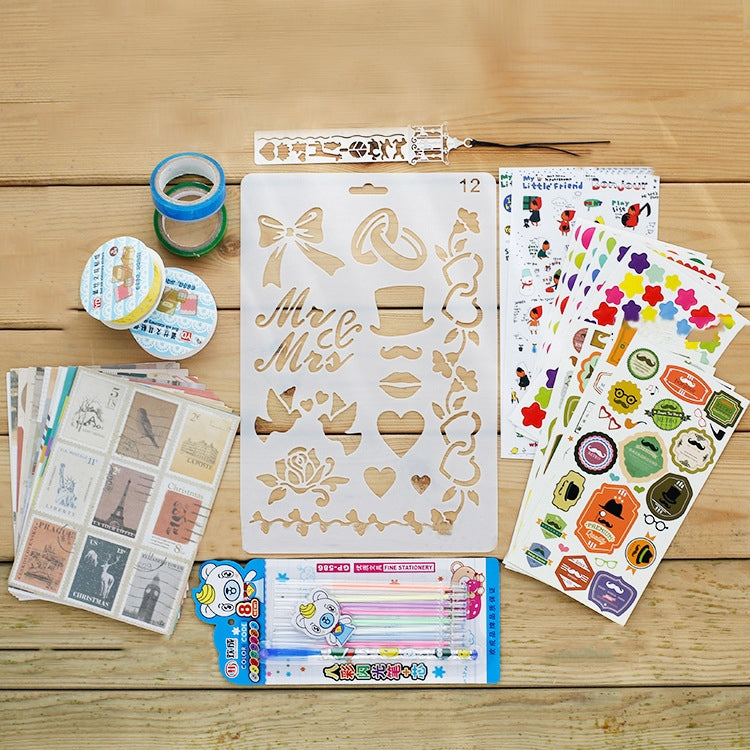 Photo Album Making DIY Accessories Set Hand Book Hand-Made Decorative Accessories, Specification：, Package 1, Package 2, Package 3