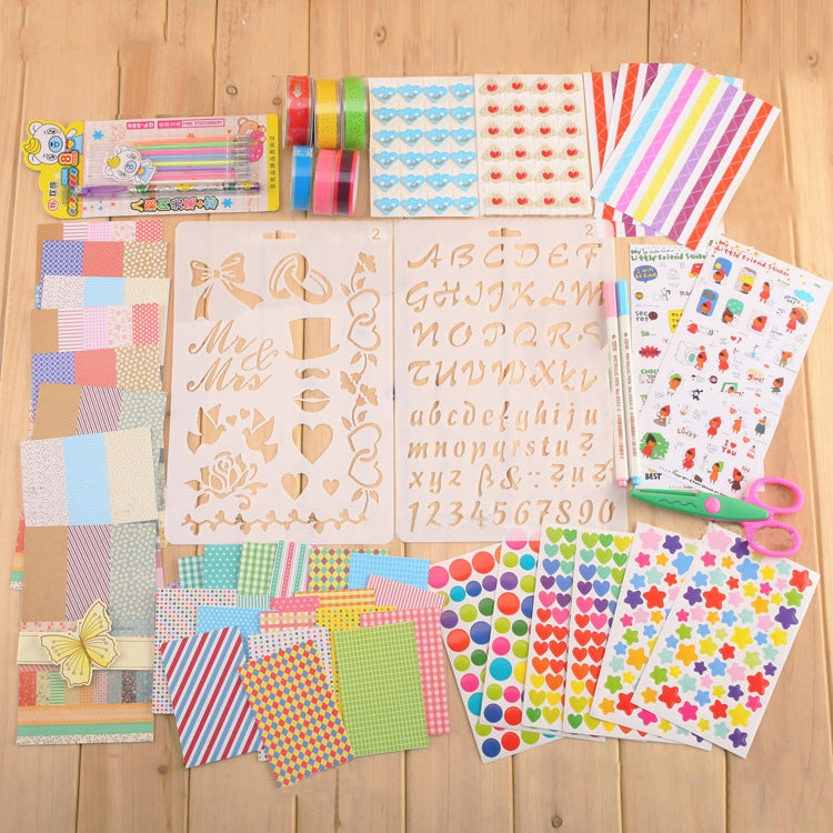 Photo Album Making DIY Accessories Set Hand Book Hand-Made Decorative Accessories, Specification：, Package 1, Package 2, Package 3