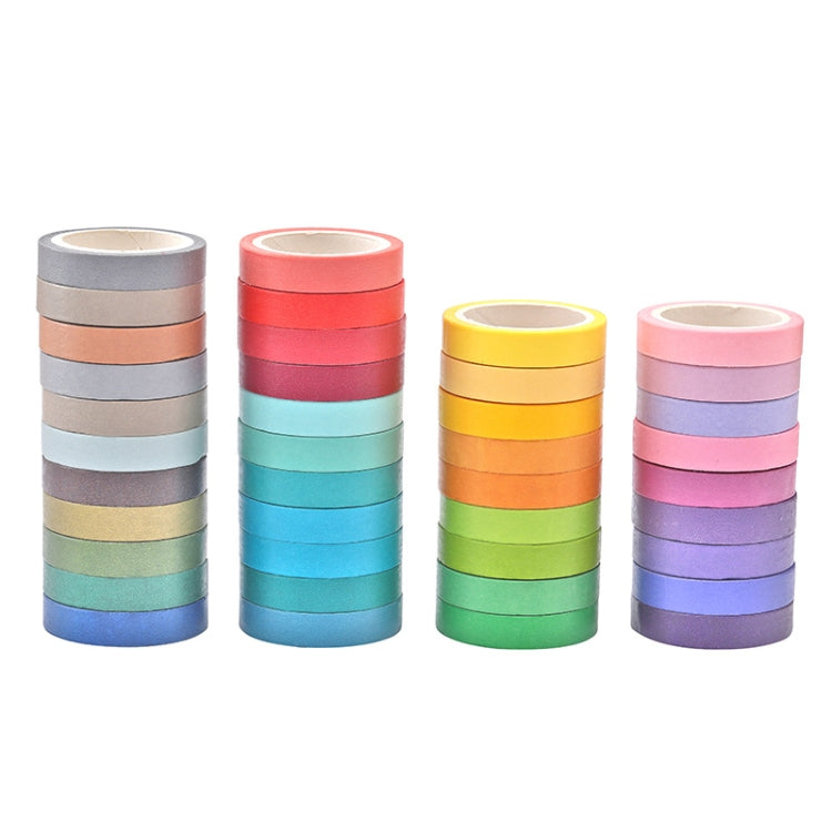 40 Colors / Set Pure Color Rainbow Tape Handmade DIY Handbook Materials, 40 Colors / Set