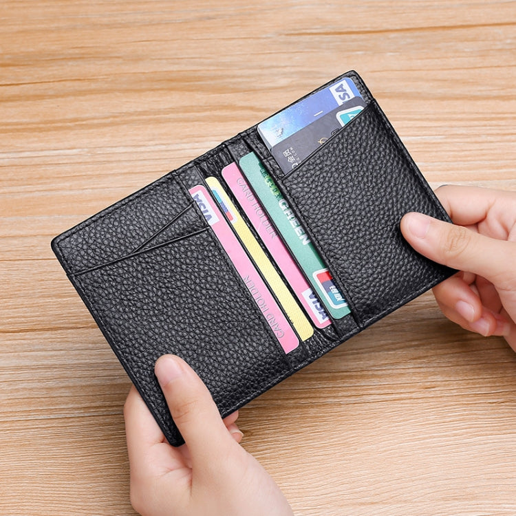 Defense RFID Bag Multi-Card ID Card Bag, Black, Dark Brown