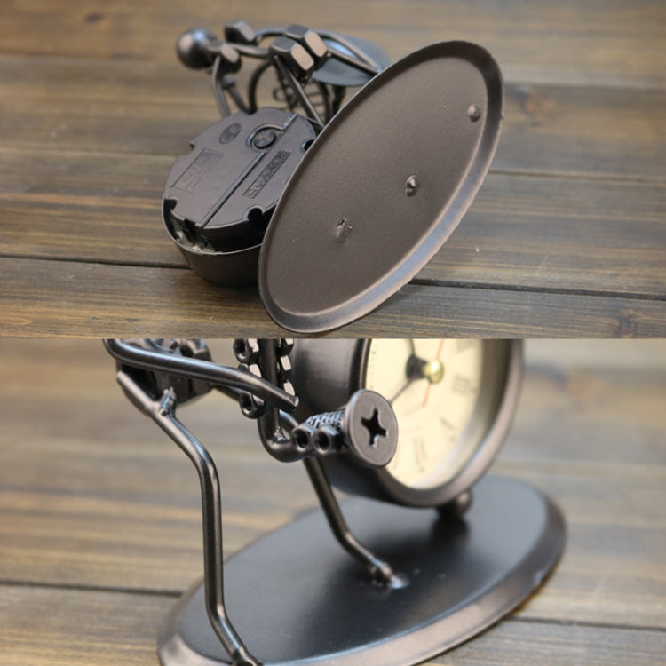 Iron Stainless Steel Small Table Clock Retro Personality Clock Birthday Gift, C61 Violin Clock, C62 Cello Clock, C63 Flute Clock, C64 Accordion Clock, C66 Trombone Clock, C67 French Horn Clock, C68 Guitar Clock, C69 Saxophone Clock, C70 Bes Clock