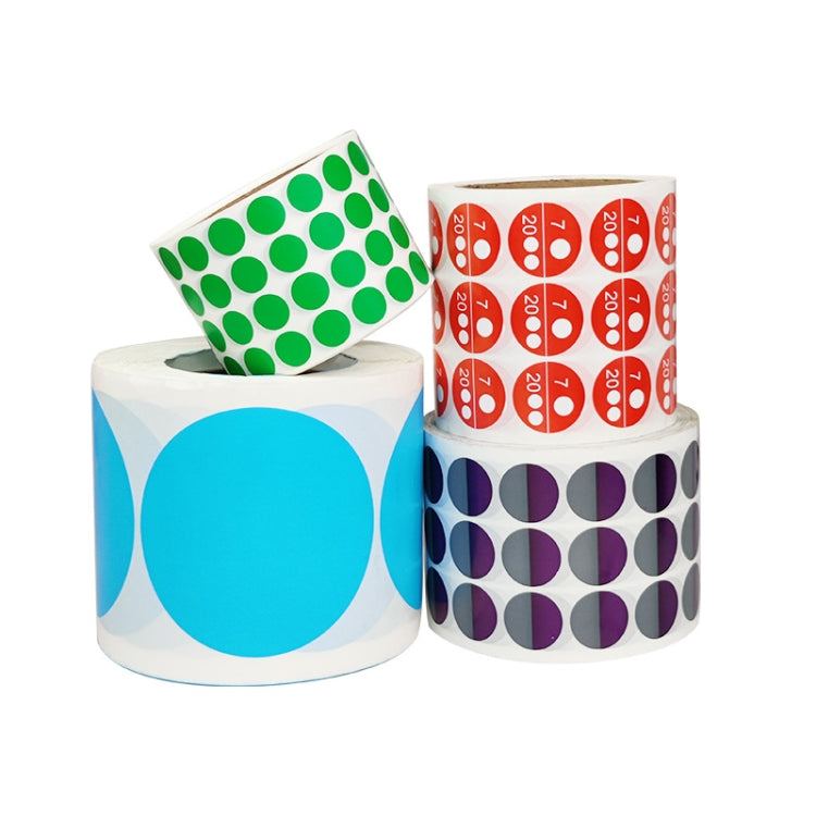 Color High-Viscosity Coated Paper Sticker Round Sticker,Random Color Delivery, Diameter 15mm, Diameter 25mm, Diameter 30mm