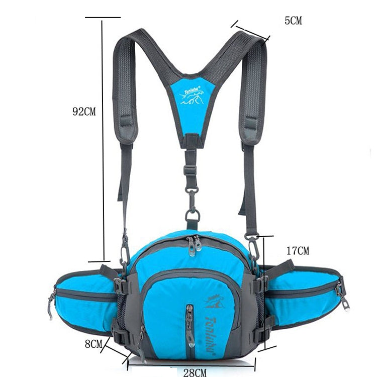 Tanluhu TLH322 Multi-Function Outdoor Waist Bag Hiking Riding Kettle Bag Travel SLR Camera Bag, Black, Red, Rose Red, Orange, Purple, Green, Sky Blue